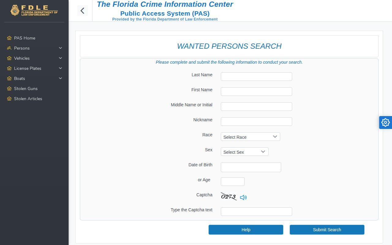 Official FDLE wanted person search for Walton County warrant leads